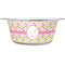 Pink & Green Geometric Stainless Steel Dog Bowl - Large (Personalized)