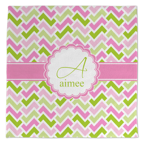 Pink & Green Geometric Microfiber Dish Rag - APPROVAL