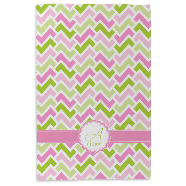 Pink & Green Geometric Microfiber Dish Towel - APPROVAL