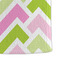 Pink & Green Geometric Microfiber Dish Towel - DETAIL