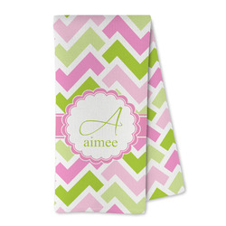 Pink & Green Geometric Kitchen Towel - Microfiber (Personalized)
