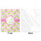 Pink & Green Geometric Minky Blanket - 50"x60" - Single Sided - Front & Back