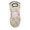 Pink & Green Geometric Neoprene Oven Mitt - Single w/ Name and Initial