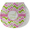 Pink & Green Geometric Burp Pad - Velour w/ Name and Initial