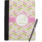 Pink & Green Geometric Notebook Padfolio - Large w/ Name and Initial