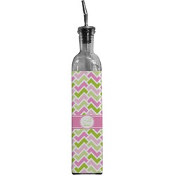 Pink & Green Geometric Oil Dispenser Bottle (Personalized)