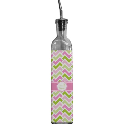 Pink & Green Geometric Oil Dispenser Bottle (Personalized)