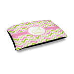 Pink & Green Geometric Outdoor Dog Bed - Medium (Personalized)