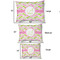 Pink & Green Geometric Outdoor Dog Beds - SIZE CHART