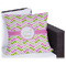 Pink & Green Geometric Outdoor Pillow