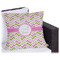 Pink & Green Geometric Outdoor Pillow (Personalized)