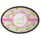 Pink & Green Geometric Oval Patch