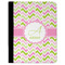Pink & Green Geometric Padfolio Clipboards - Large - FRONT