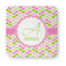 Pink & Green Geometric Paper Coasters - Approval