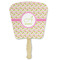 Pink & Green Geometric Paper Fan (Personalized)