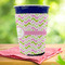 Pink & Green Geometric Party Cup Sleeves - with bottom - Lifestyle