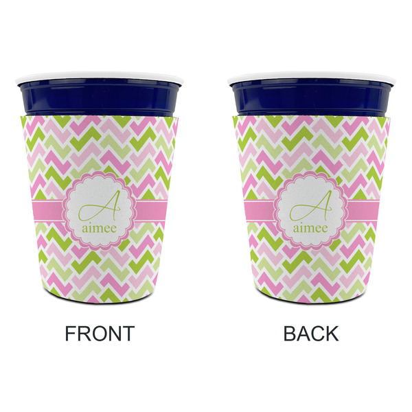 Pink & Green Geometric Party Cup Sleeves - without bottom - Approval