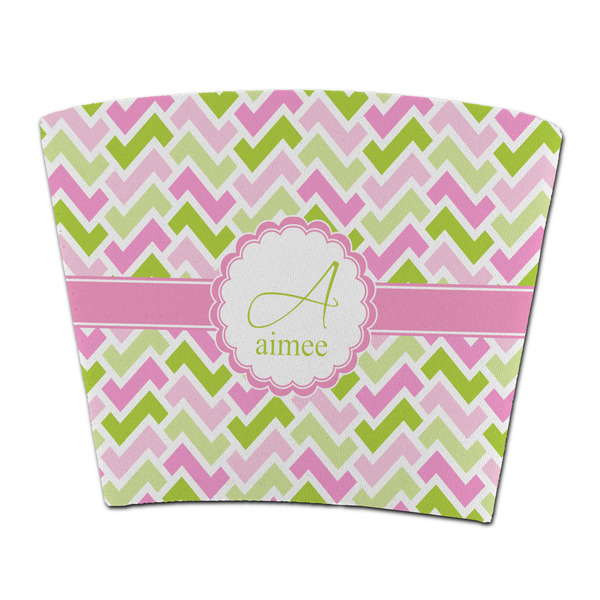 Custom Pink & Green Geometric Party Cup Sleeve - without bottom (Personalized)