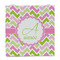Pink & Green Geometric Party Favor Gift Bag - Gloss - Front