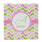 Pink & Green Geometric Party Favor Gift Bag - Matte - Front