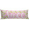 Pink & Green Geometric Pattern Custom Body Pillow