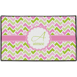 Pink & Green Geometric Door Mat - 60"x36" (Personalized)
