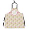 Pink & Green Geometric Apron Without Pockets w/ Name and Initial
