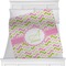 Pink & Green Geometric Minky Blanket (Personalized)