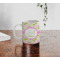 Pink & Green Geometric Personalized Coffee Mug - Lifestyle