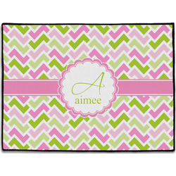 Pink & Green Geometric Door Mat (Personalized)