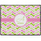 Pink & Green Geometric Personalized Door Mat - 24x18 (APPROVAL)