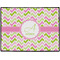 Pink & Green Geometric Door Mat (Personalized)