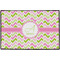 Pink & Green Geometric Personalized Door Mat - 36x24 (APPROVAL)