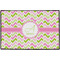 Pink & Green Geometric Door Mat - 36"x24" (Personalized)