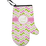 Pink & Green Geometric Right Oven Mitt (Personalized)
