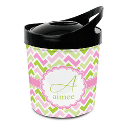 Pink & Green Geometric Plastic Ice Bucket (Personalized)