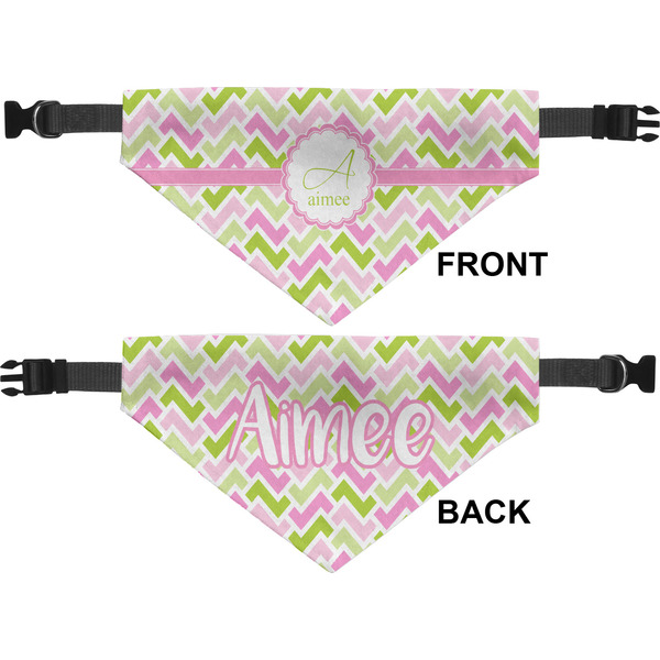 Pink & Green Geometric Pet Bandana Approval
