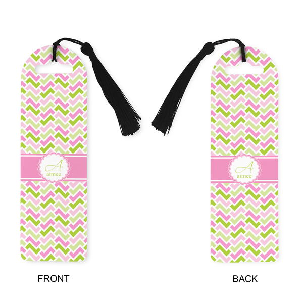Pink & Green Geometric Plastic Bookmarks - Approval