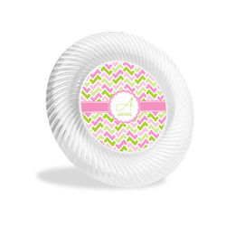 Pink & Green Geometric Plastic Party Appetizer & Dessert Plates - 6" (Personalized)