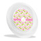 Pink & Green Geometric Plastic Party Dinner Plates - 10" (Personalized)