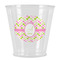 Pink & Green Geometric Plastic Shot Glass (Personalized)