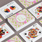 Pink & Green Geometric Playing Cards - Front & Back View