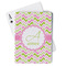 Pink & Green Geometric Playing Cards - Front View