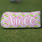 Pink & Green Geometric Putter Cover - Front