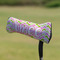 Pink & Green Geometric Putter Cover - On Putter
