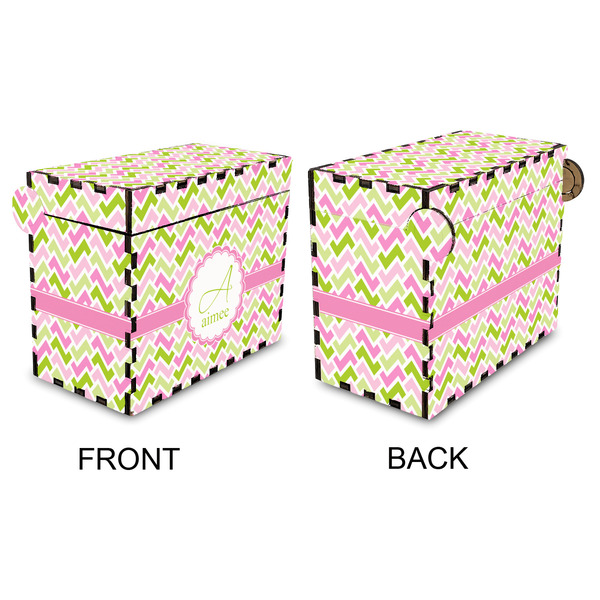 Pink & Green Geometric Recipe Box - Full Color - Approval