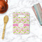 Pink & Green Geometric Rectangle Trivet with Handle - LIFESTYLE