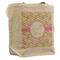 Pink & Green Geometric Reusable Cotton Grocery Bag - Single (Personalized)