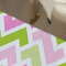 Pink & Green Geometric Large Rope Tote - Close Up View