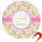 Pink & Green Geometric Car Magnet (Personalized)